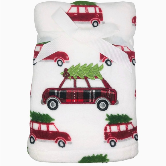 Balsam & Fir Set of 2 Embroidered & Jeweled Christmas Truck Hand Towel Bathroom - Picture 1 of 2